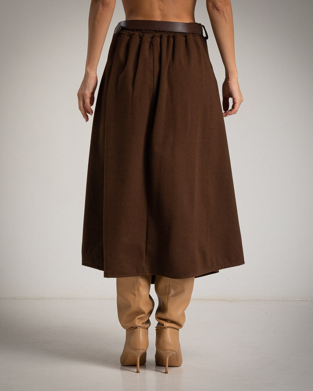 Falda Manuela Marrón