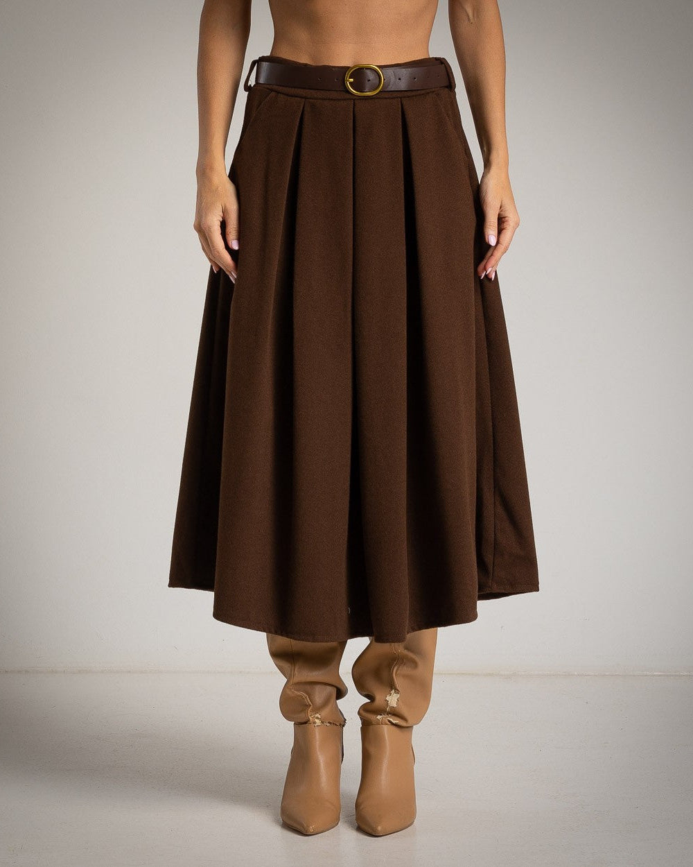 Falda Manuela Marrón
