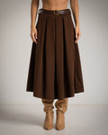 Falda Manuela Marrón