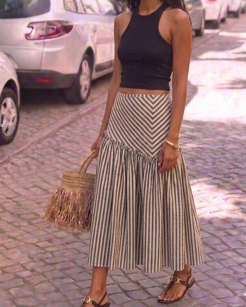 Saia Roma Riscas Preta